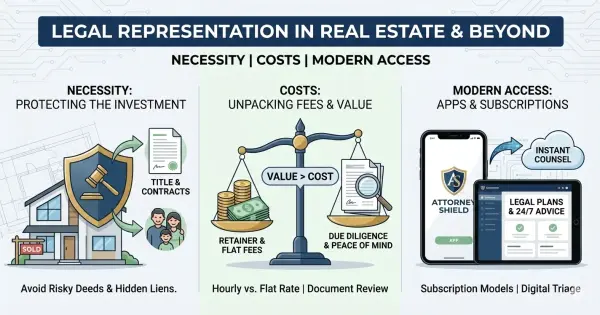 The Essential Guide to Legal Representation in Real Estate and Beyond: A Comprehensive Analysis of Necessity, Costs, and Modern Access