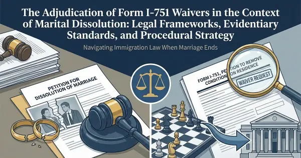 The Adjudication of Form I-751 Waivers in the Context of Marital Dissolution: Legal Frameworks, Evidentiary Standards, and Procedural Strategy