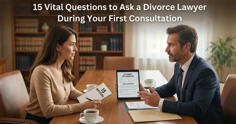 15 Vital Questions to Ask a Divorce Lawyer During Your First Consultation