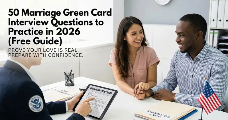50 Marriage Green Card Interview Questions to Practice in 2026