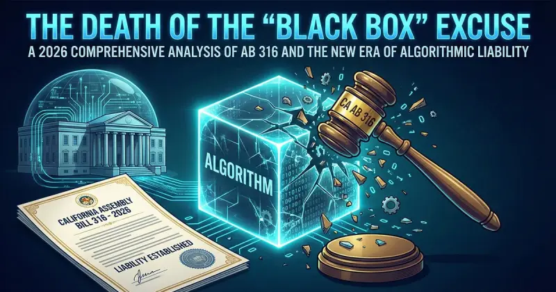 The Death of the "Black Box" Excuse: A 2026 Comprehensive Analysis of California Assembly Bill 316 and the New Era of Algorithmic Liability