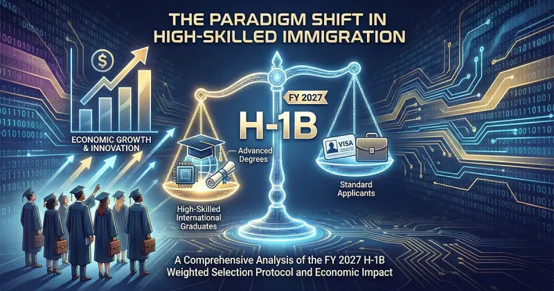 The Paradigm Shift in High-Skilled Immigration: A Comprehensive Analysis of the FY 2027 H-1B Weighted Selection Protocol and Economic Impact on International Graduates