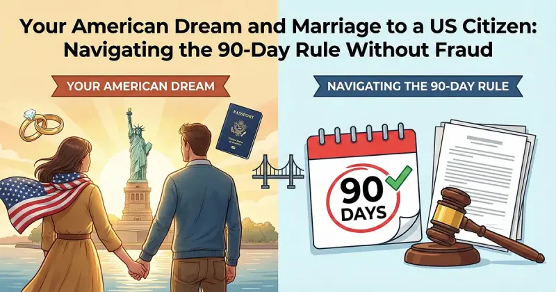 Your American Dream and Marriage to a US Citizen: Navigating the 90-Day Rule Without Fraud