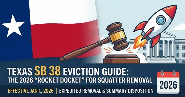 Texas SB 38 Eviction Guide: How the 2026 'Rocket Docket' Speeds Up Squatter Removal
