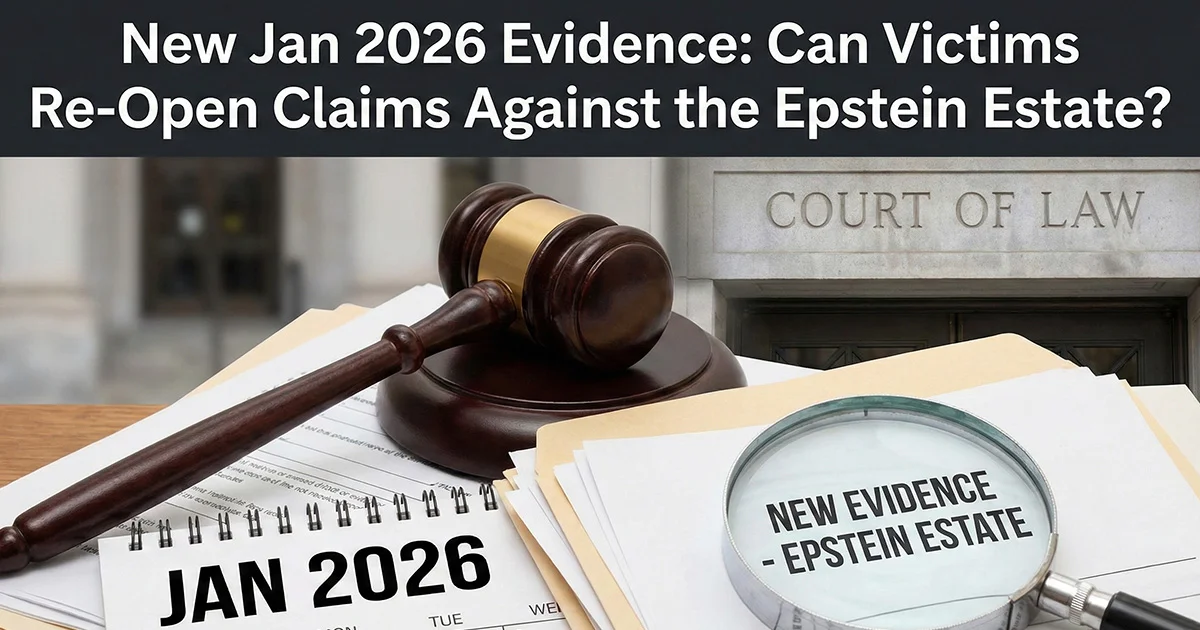 New Jan 2026 Evidence: Can Victims Re-Open Claims Against the Epstein Estate?