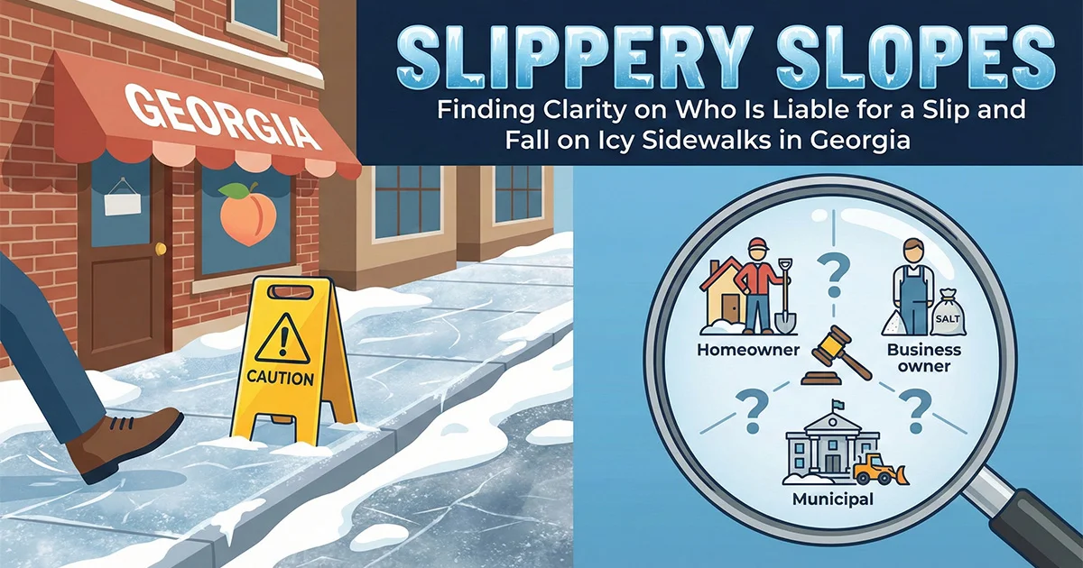 Slippery Slopes: Finding Clarity on Who Is Liable for a Slip and Fall on Icy Sidewalks in Georgia